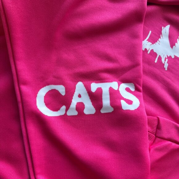 Cat Graphic Sweatshirt Womens 2XL Pink Polyester Relaxed Fit Casual Style - Picture 5 of 6
